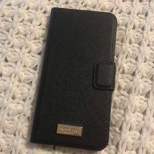 Kate Spade Black Leather Wallet iPhone 7 Plus Case